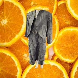 David's Bridal Silver/Gray 2 Piece Sleeveless Dress and Jacket Size‎ 18W